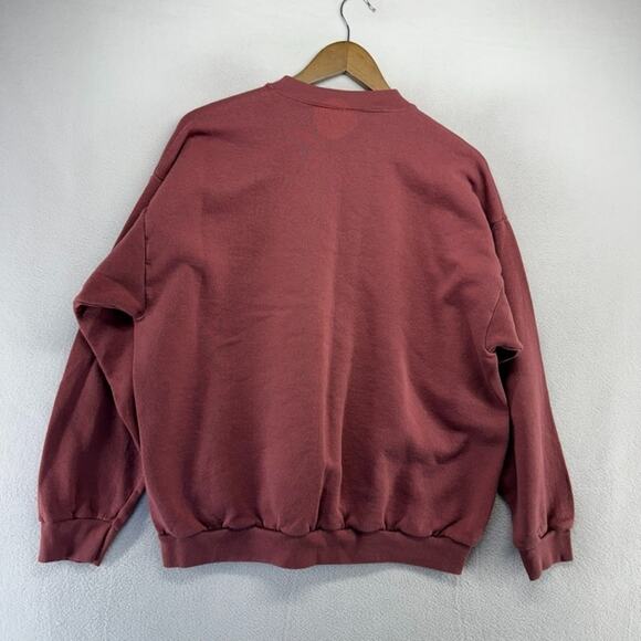 Vintage West Virginia Sweatshirt Mens XL Red Graphic Crewneck Spellout Faded 90s - Picture 8 of 10